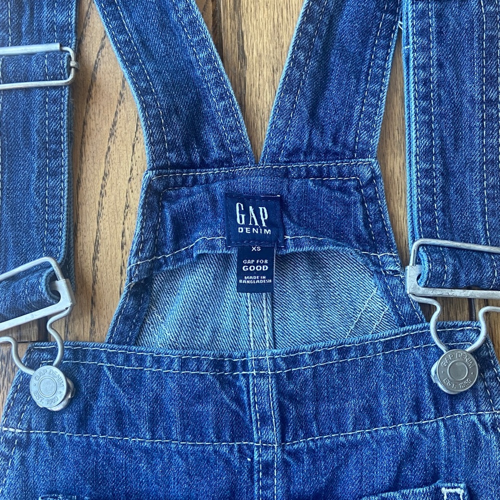 GAP for Good Slouchy Overalls Medium Indigo, Size XS Women - Picture 2 of 13